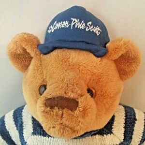 Carson Pirie Scott Saks Plush Bear w/Sweater & Hat 12"